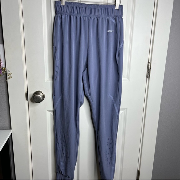 Gymshark Pro Perform Elite Reflective Track Pant Bottoms Steel Blue Size Medium - Picture 3 of 8